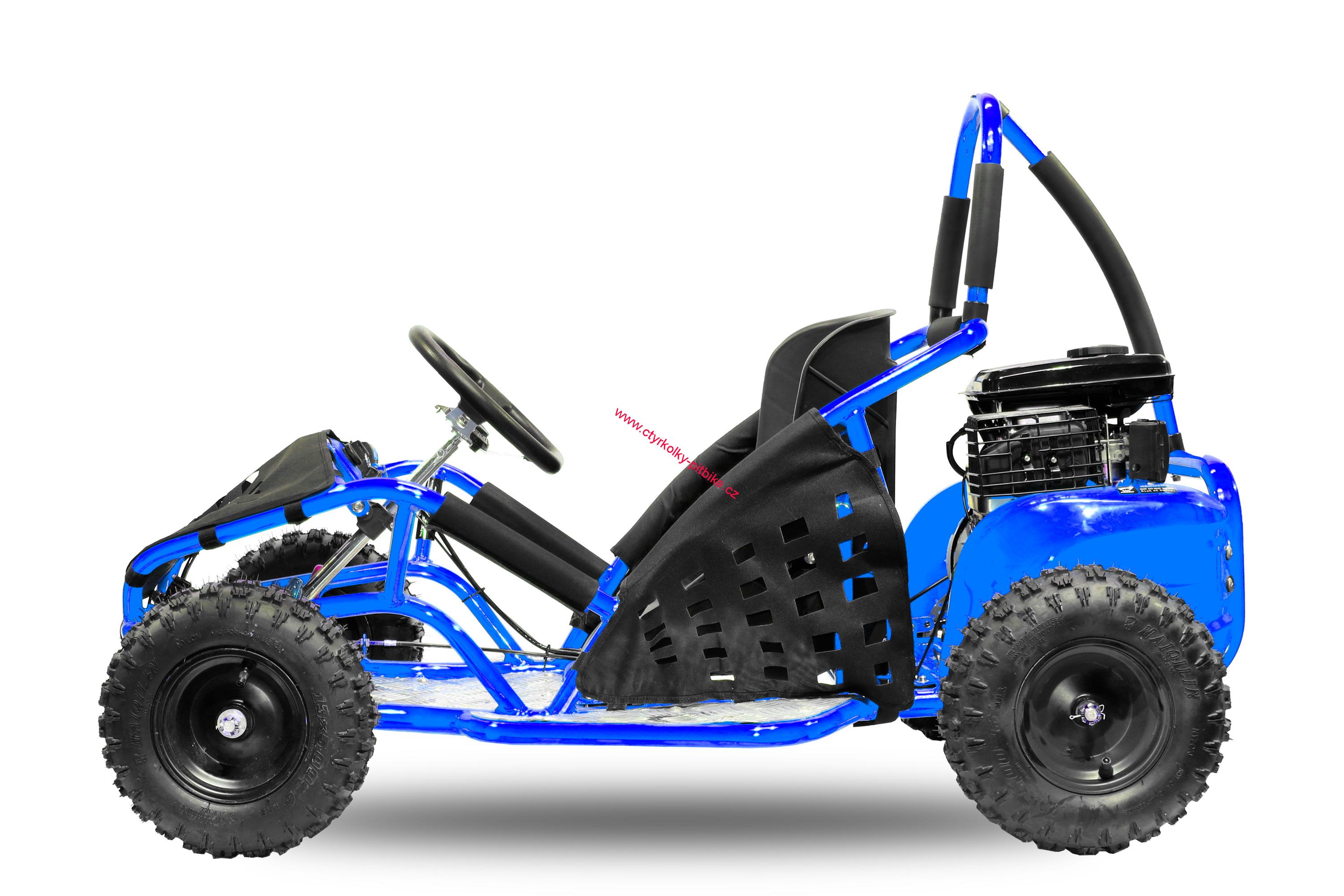 Dětská benzínová buggy 80cc modrá