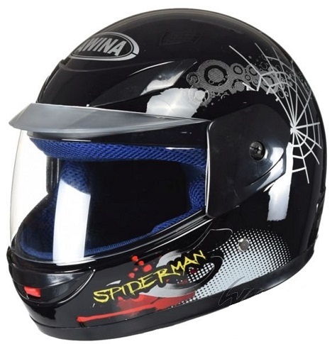 Dětská moto helma integrální Spiderman black 47-48cm