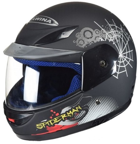 Dětská moto helma integrální Spiderman black mat 47-48cm