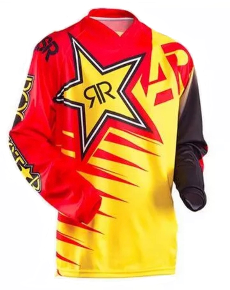 Motokrosový dres Rockstar červeno-žlutý