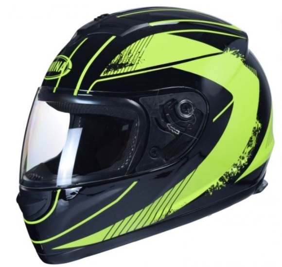 Dětská moto helma integrální zelená