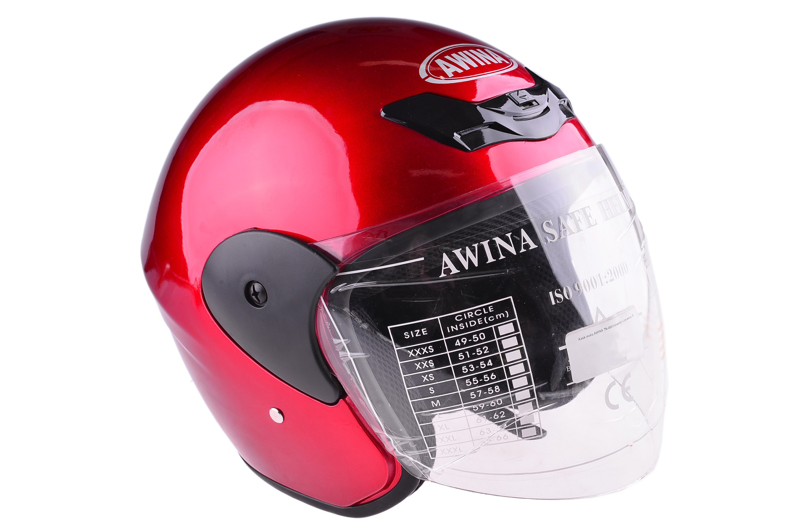 Moto helma na skútr červená TN8661