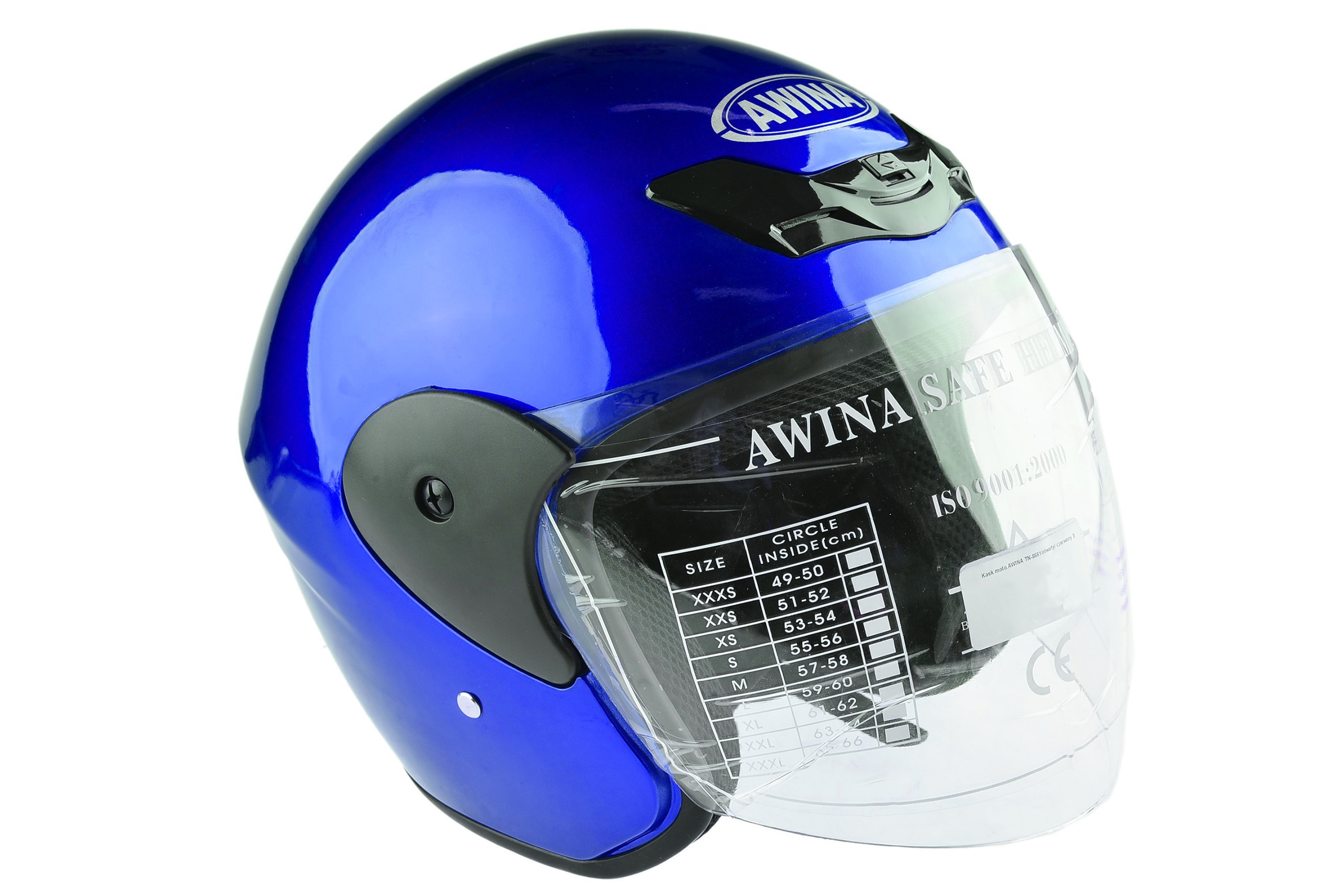 Moto helma na skútr modrá TN8661