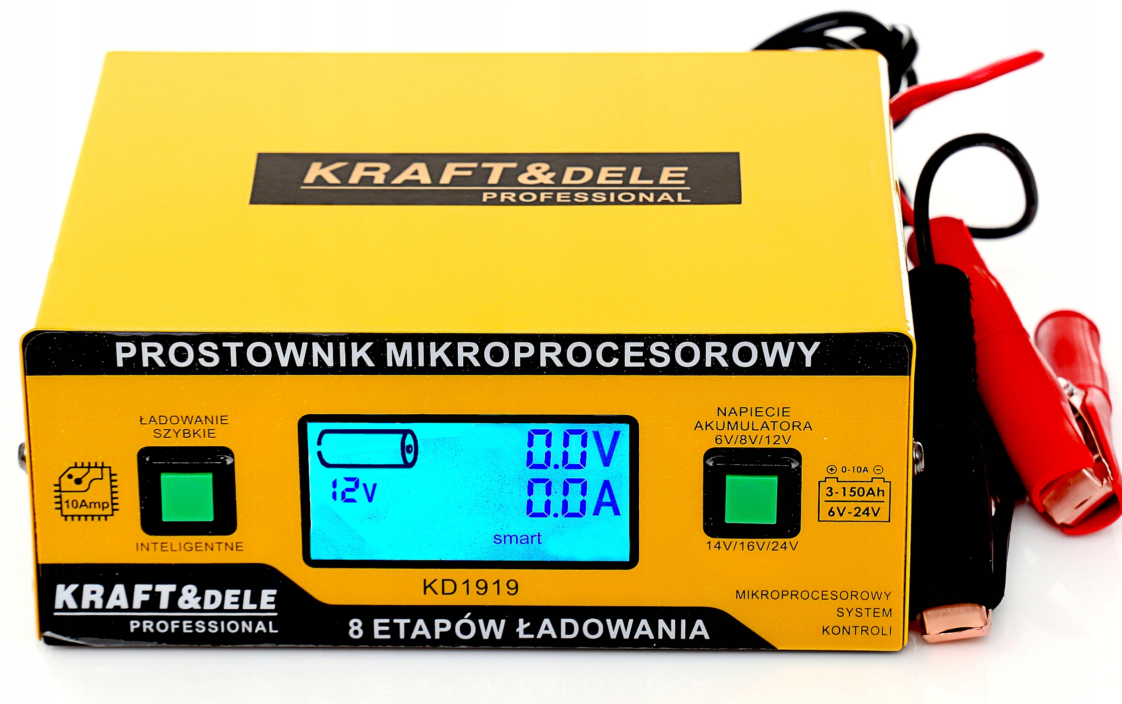 Autonabíječka Kraft&Dele 6V/8V/12V14V/16V/24V 3Ah-150Ah