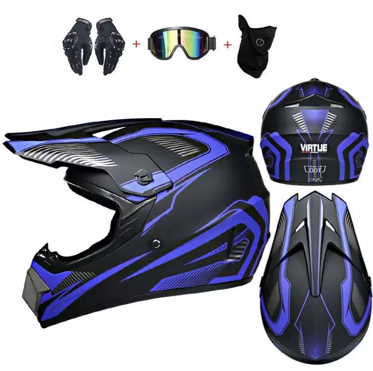 Cross helma modrá XTR SET