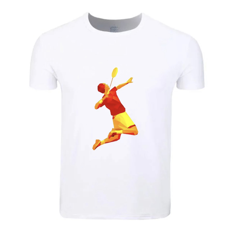 Badmintonové bavlněné triko bílé