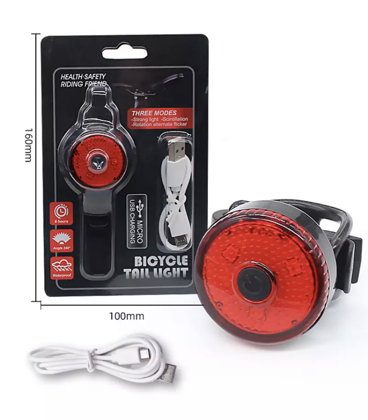USB LED osvětlení na kolo zadní