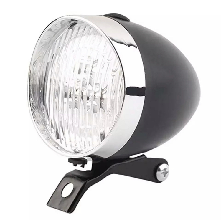 Přední LED světlo na motokolo Chopper černé