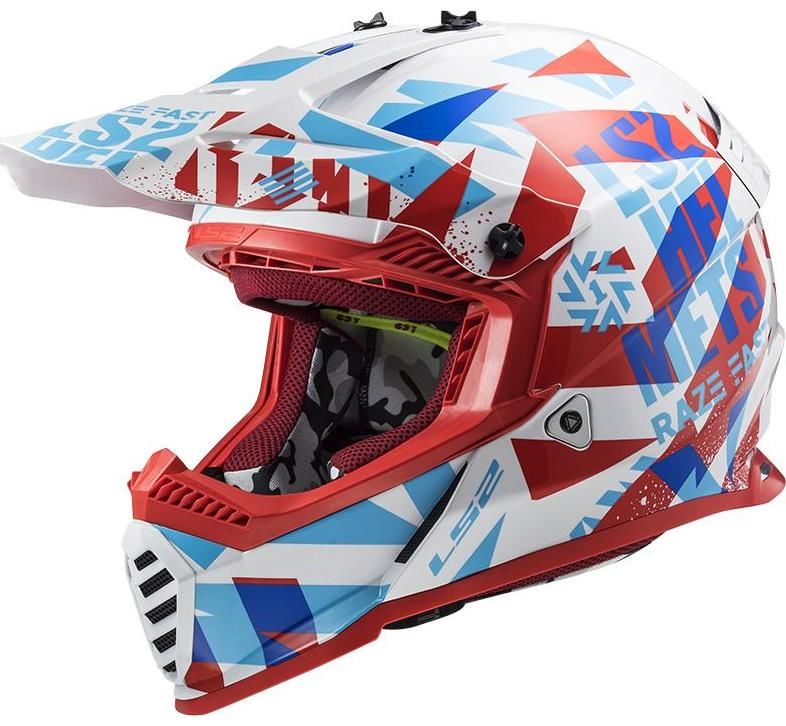 Krosová moto přilba LS2 MX437 FAST EVO MINI FUNKY RED vel. 47-51cm