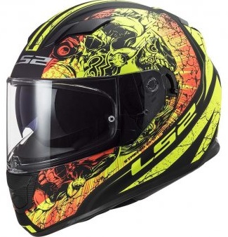 Integrální moto přilba LS2 FF320 STREAM EVO THRONE BLACK-YELLOW vel. S - XL