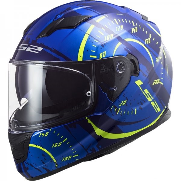 Integrální moto přilba LS2 FF320 STREAM EVO TACHO BLUE H-V YELLOW XXS-XXL