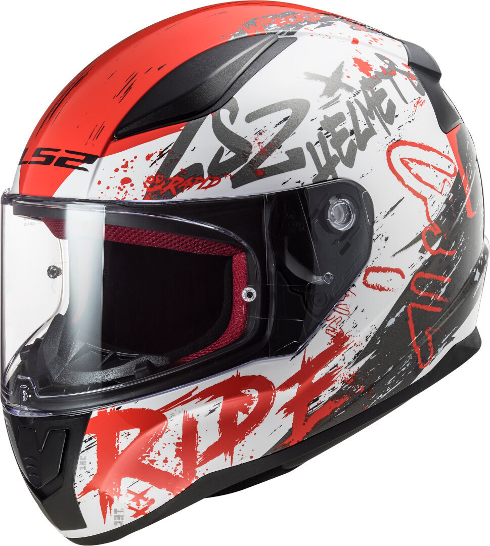 Integrální moto přilba LS2 FF353 Rapid Naughty  white red