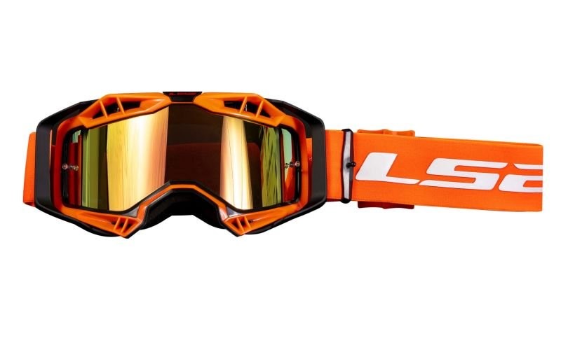 Moto brýle LS2 Aura oranžové zrcadlové