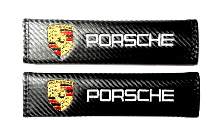 Návleky značky Porsche pro bezpečnostní pás - Carbon
