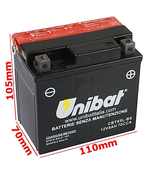 Gelová baterie UNIBAT 12V 4Ah 