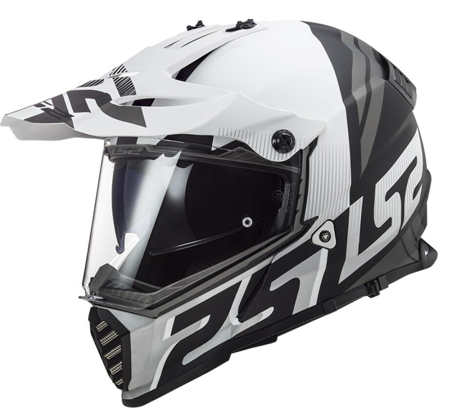 Enduro přilba LS2 MX436 PIONEER EVO EVOLVED BLACK WHITE vel. 53-66cm