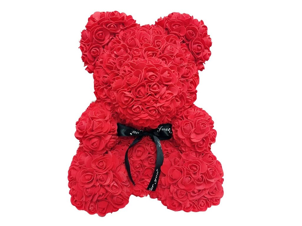 Medvídek z růží Rose Bear červený