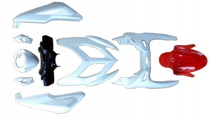Plasty YAMAHA AEROX červeno bílá