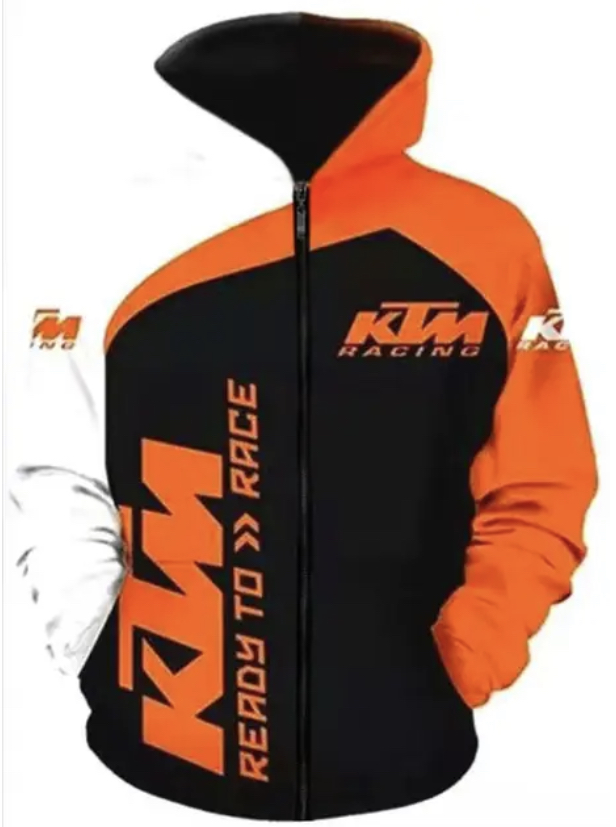 KTM mikina s kapucí a zipem