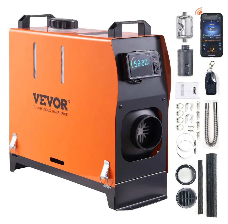 Naftové nezávislé topení 12V Vevor s Bluetooth 5kW