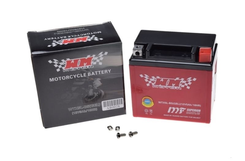 Gelová moto baterie 12V 5Ah