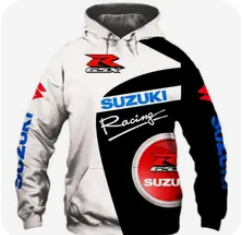 Suzuki mikina bilo-černá
