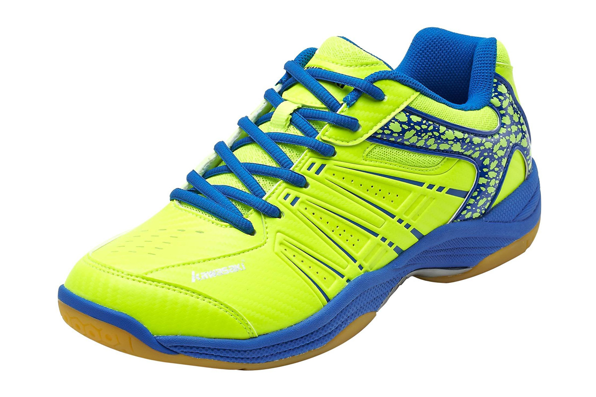 Boty na badminton Kawasaki modro-zelené
