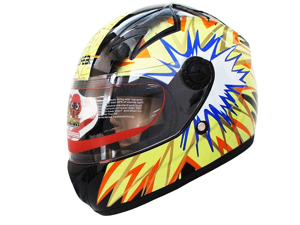 Dětská moto helma integrální černá
