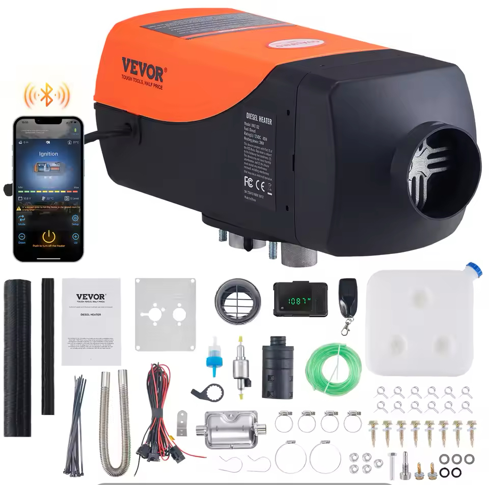 Naftové nezávislé topení 12V Vevor s Bluetooth 5kW