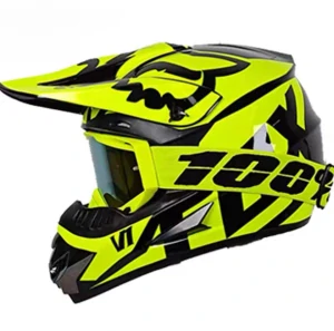 Moto helma krosová FOX SET neónová