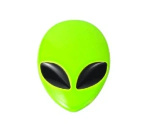 Nálepka 3d ufon mimozemšťan neonová