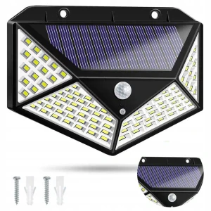 Solární LED světlo s pohybovým čidlem na stěnu domu