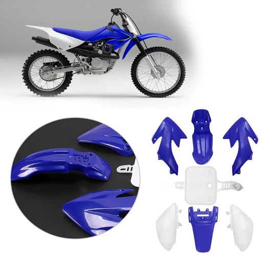 Plasty pitbike modro-bílé