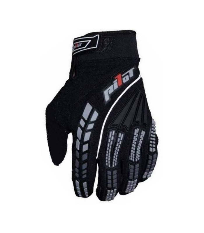 Dětské moto rukavice Pilot black