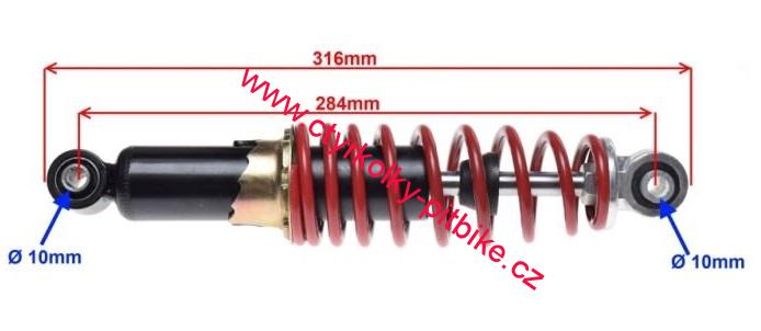 Tlumič čtyřkolka pitbike 284mm