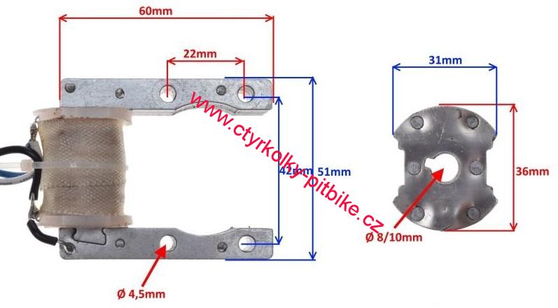 Stator motoru magneto motokolo