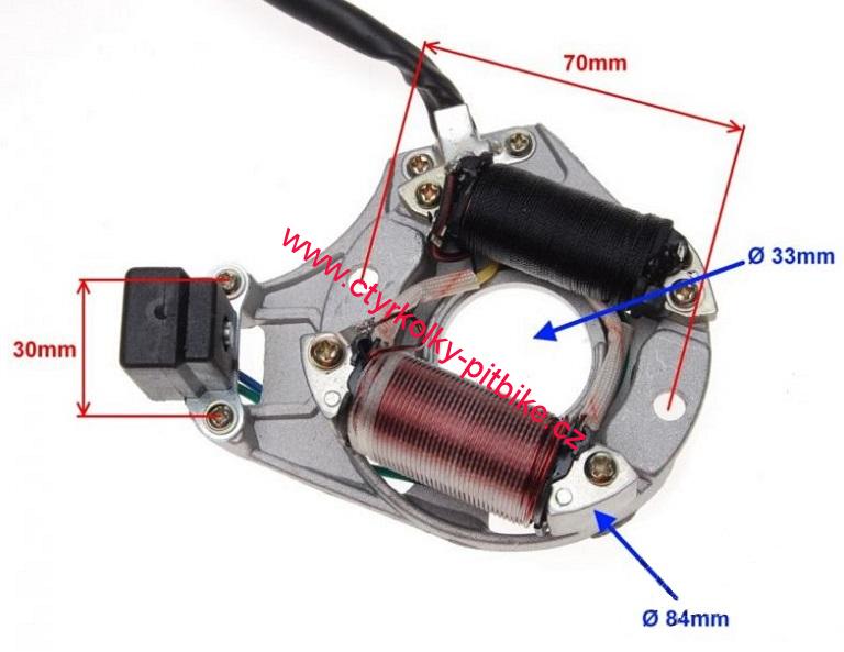 Startovací cívka stator magneta 2 cívky