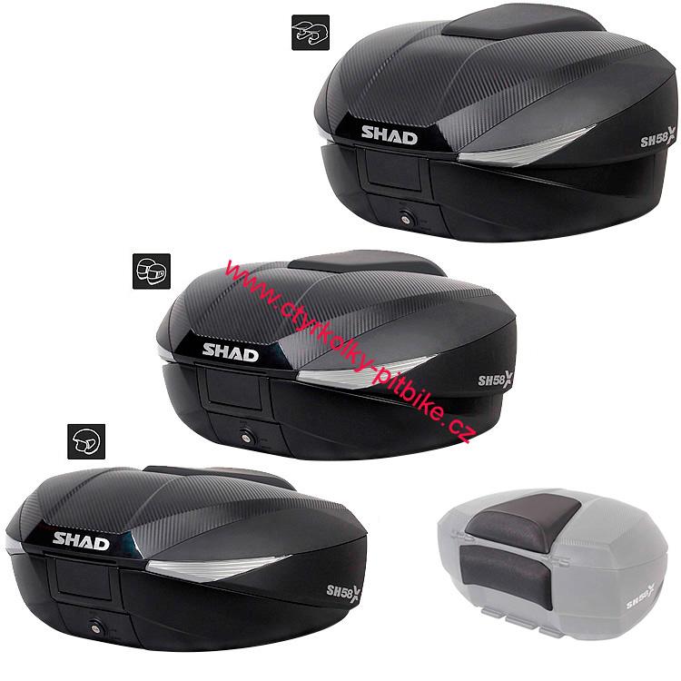 Moto kufr SHAD SH58X CARBON vrchní