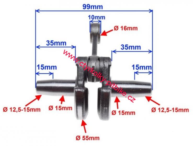 Klika minibike minicross dětská čtyřkolka 49cc