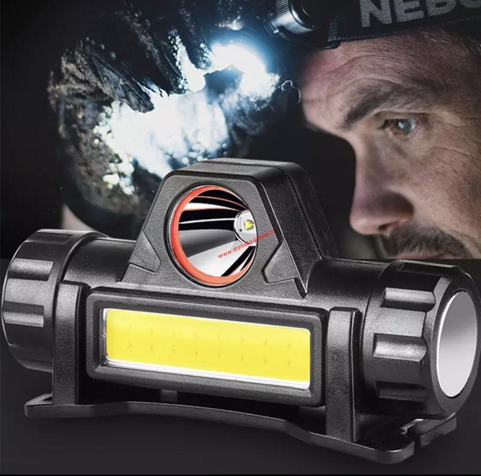 Nabíjecí čelovka 2x LED