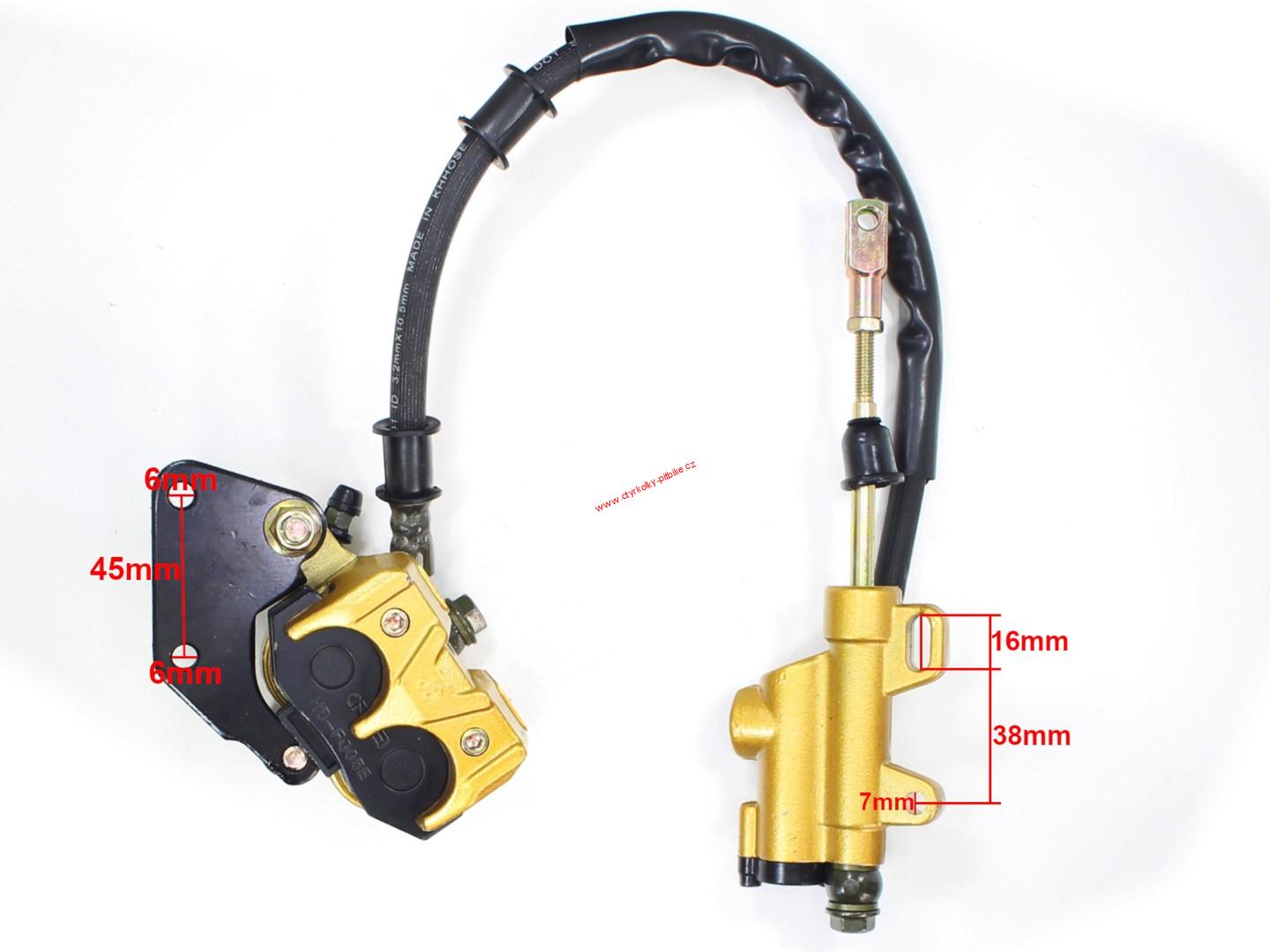 Hydraulická brzda zadní pitbike čtyřkolka