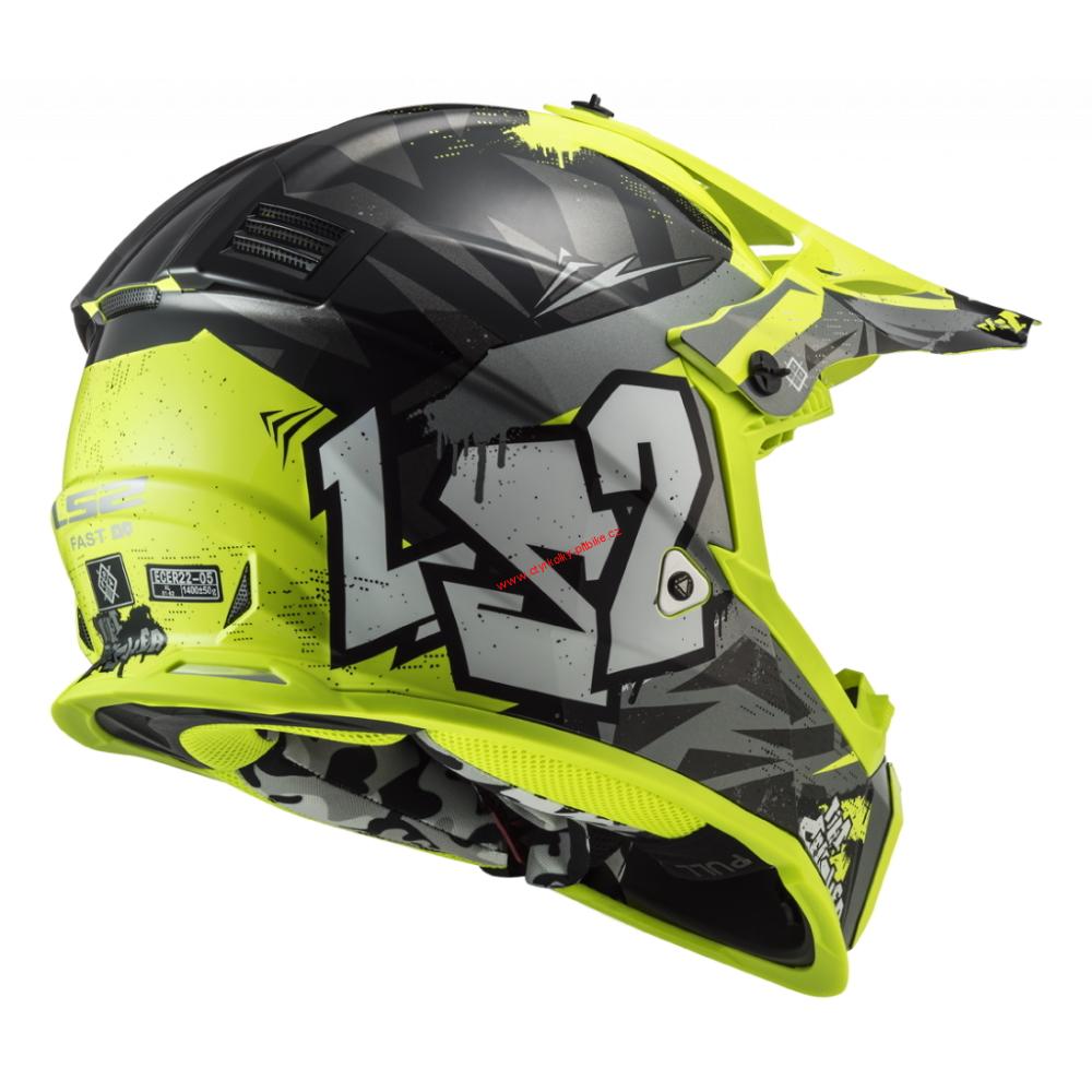 Krosová moto přilba LS2 FAST MX437 FAST EVO MINI CRUSHER vel. 47-51cm