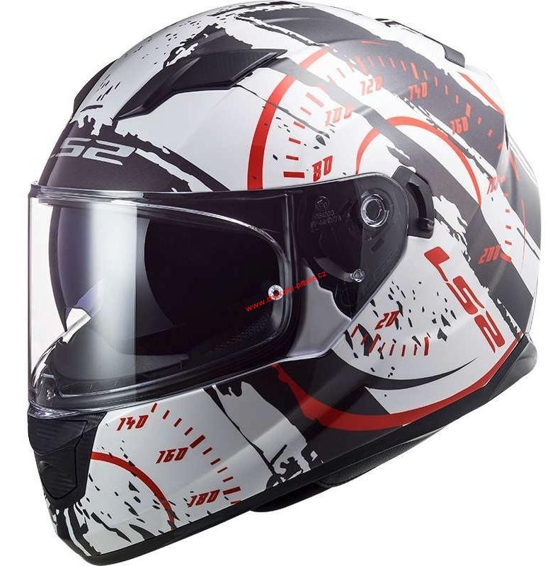 Integrální moto přilba LS2 FF320 STREAM EVO TACHO WHITE-BLACK-RED vel. XXS - XXL