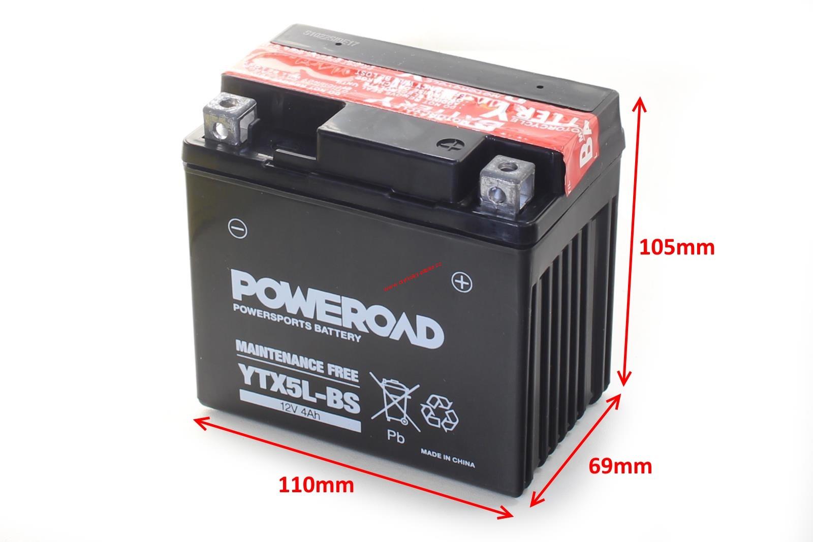 Moto baterie 12V 4Ah Power YTX5L-BS