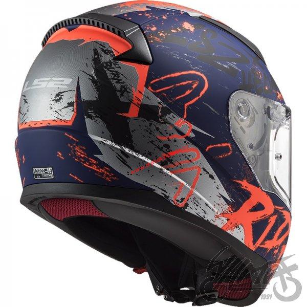 Integrální moto přilba LS2 FF353 Rapid Naughty Matt Blue Orange