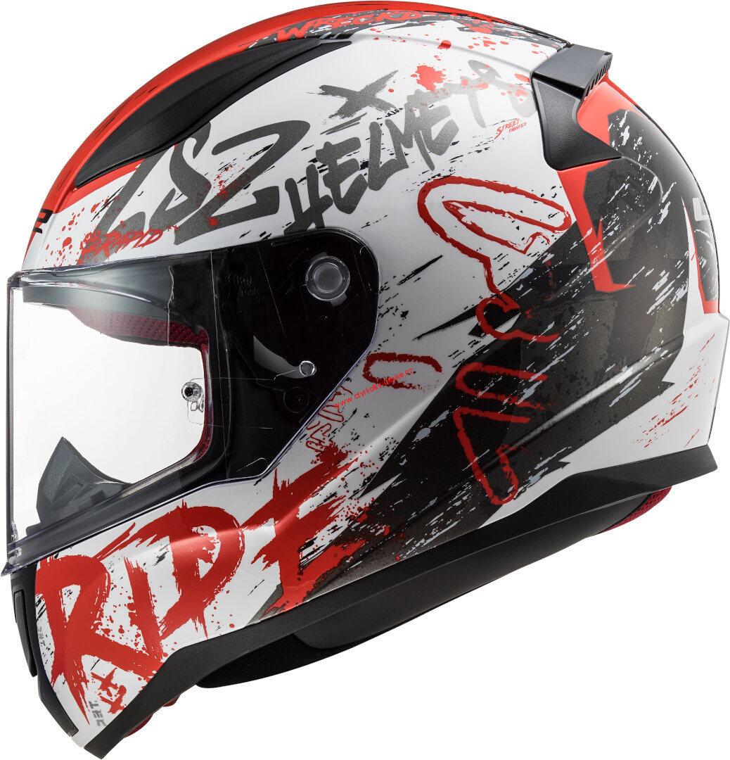 Integrální moto přilba LS2 FF353 Rapid Naughty  white red