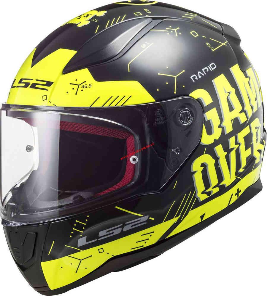 Integrální moto přilba LS2 FF353 Rapid Player H-V yellow black