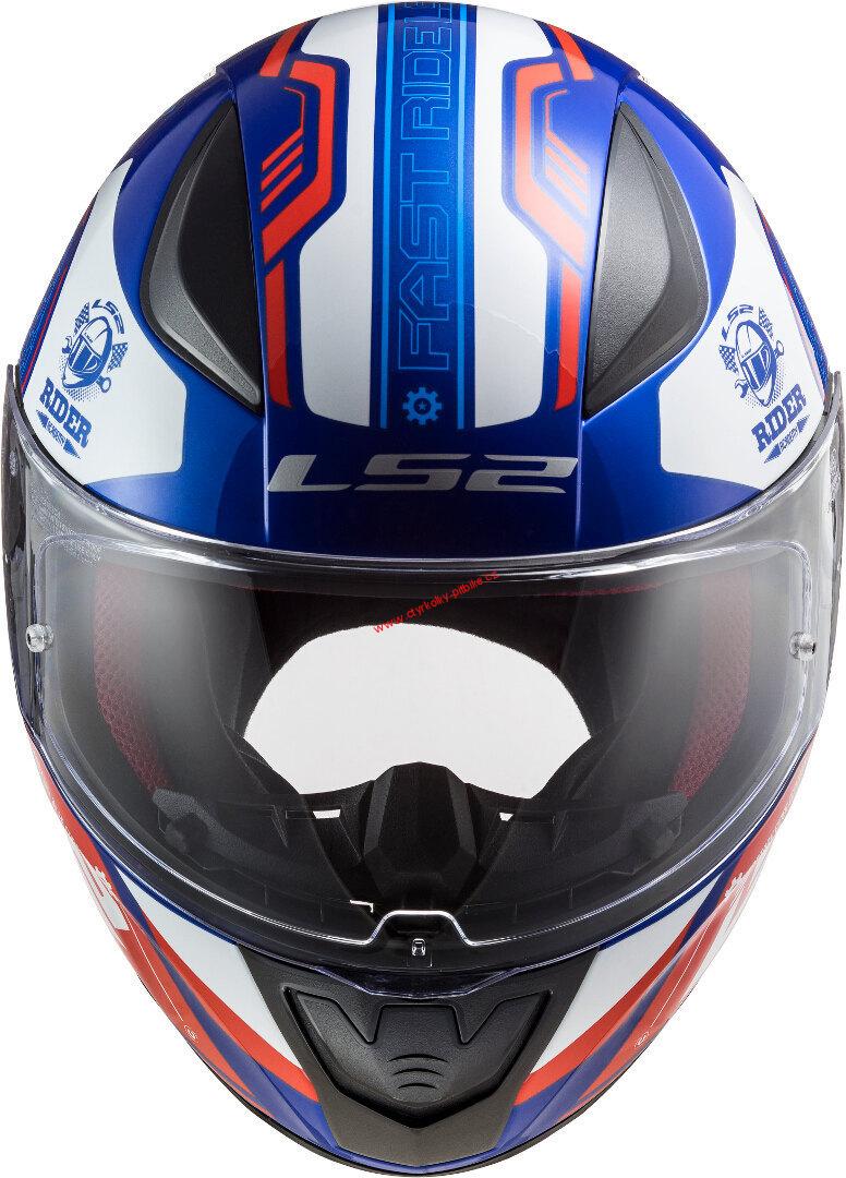 Integrální moto přilba LS2 FF353 Rapid Stratus blue red white