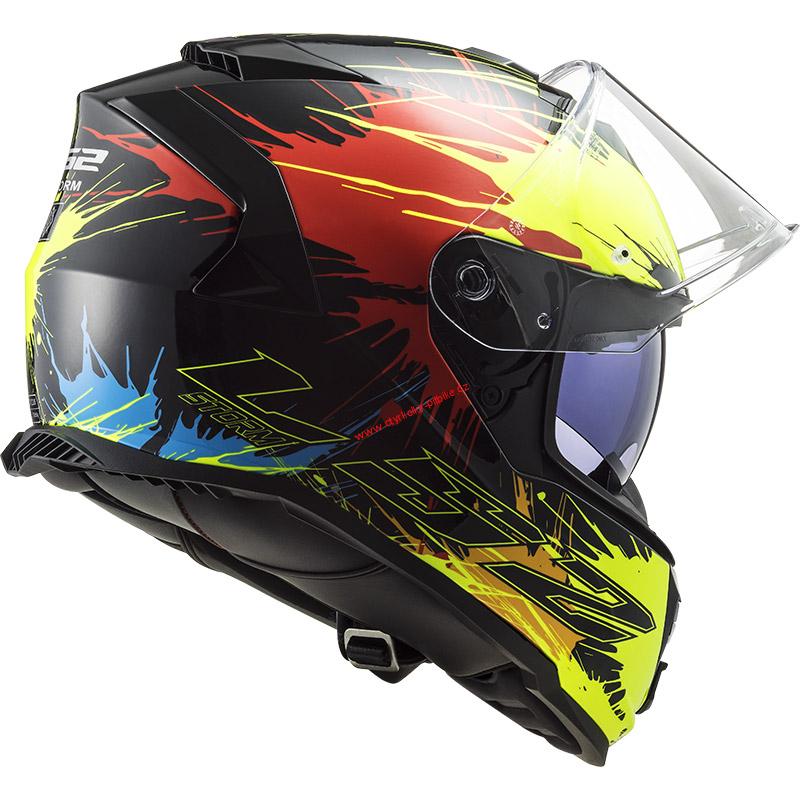 Integrální moto přilba LS2 FF800 Storm Drop black yellow red