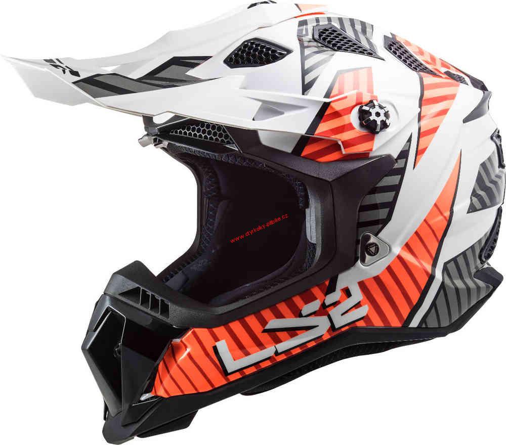 Krosová moto přilba LS2 MX700 Subverter Evo Astro white orange